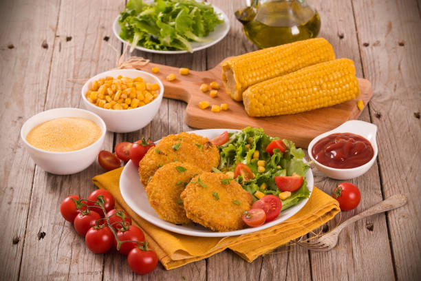 Corn burgers.